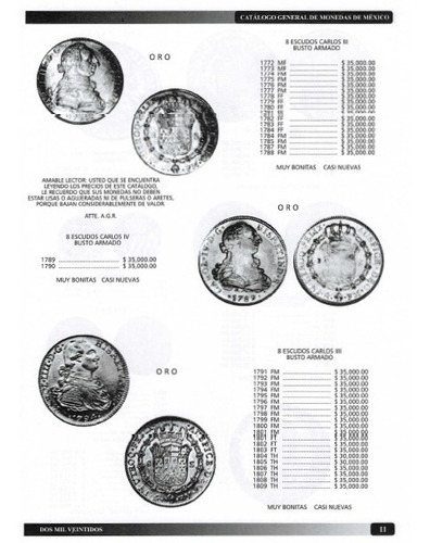 Imagen 2 de 6 de Catálogo De Monedas Y Billetes De México 2022 En Pdf