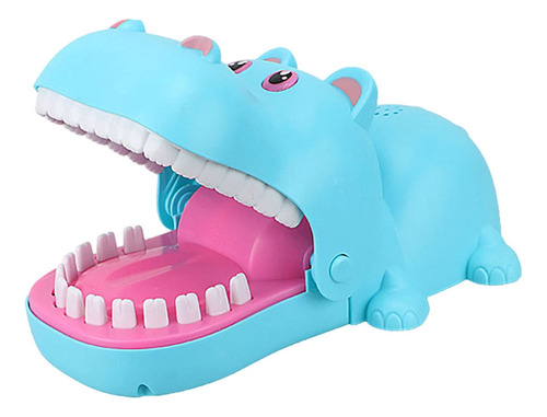 Bom Família Engraçada Jogando Presente De Hipopótamo Azul