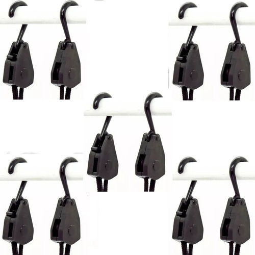 5 Pares Poleas Plásticas 15kg Cultivo Indoor - 5 Juegos