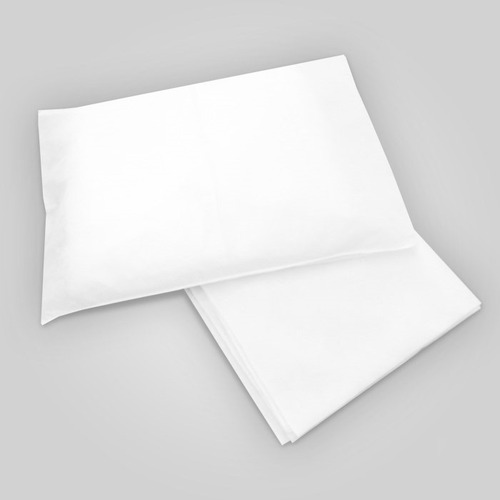 Fronhas Descartável Em Tnt 30g Branco 50x70cm - 50 Unidades