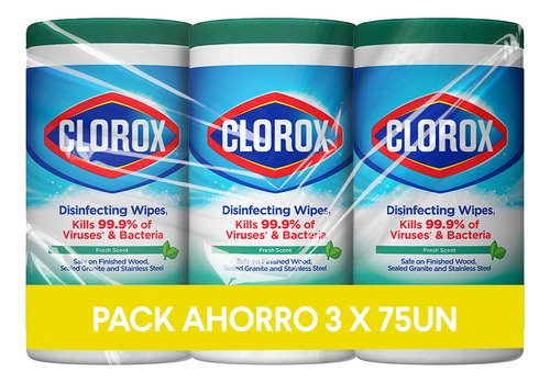 Pack Toallas Desinfectantes Clorox Fresh Scent Antibacterial
