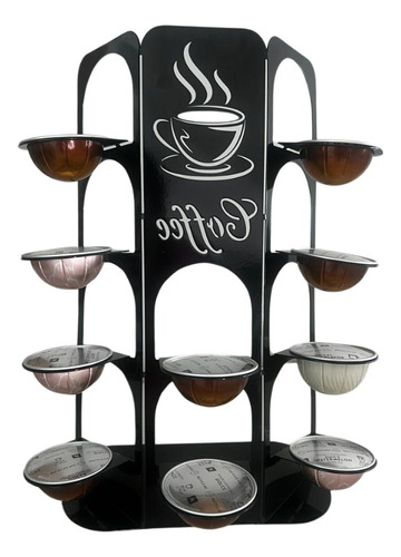 Suporte 10 Cápsulas De Café Nespresso Cor Preto