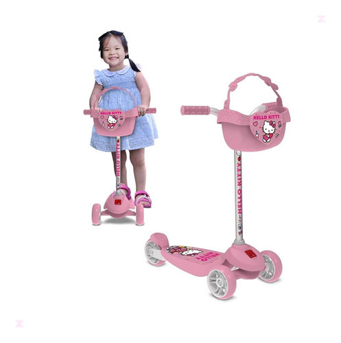 Patinete Skatenet Hello Kitty Bandeirante