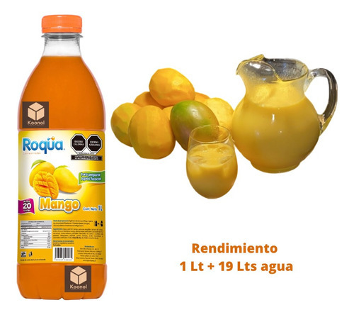 Concentrado Para Preparar Agua De Mango Rocua 1 Lt X 19 Lt