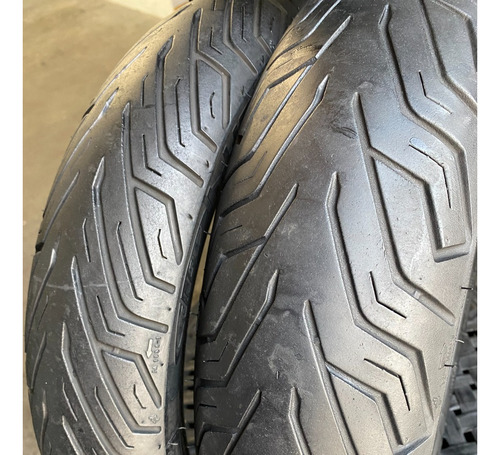 Par 110/70/16 E 130/70/16 Michelin City Grip Usado Riscado (Usado)