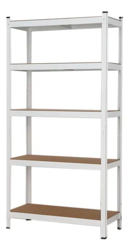 Estante Rack Acero 5 Niveles Blanco 90x40x180cm Airhouse