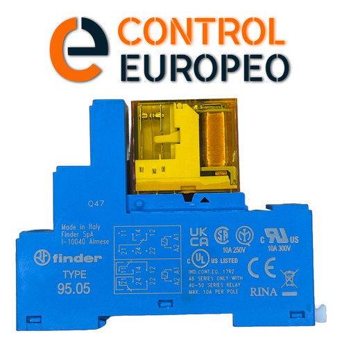 Relevador Encapsulado 230v Ac, 8 Pines Finder C/base