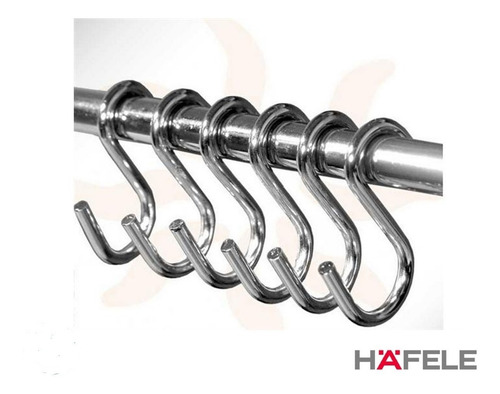 Imagen 6 de 6 de Kit Barral 1 Mt. Hafele 522.65.212 C/soportes Y Dos Ganchos