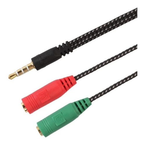 Bifurcador De Audio Jack 3.5mm Para Micrófono Y Audífono