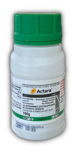 Insecticida Actara Tiametoxan 25% X 100 Gr