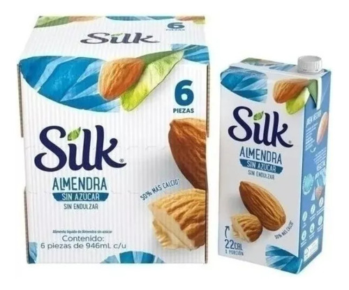 Silk'n Bebida De Almendra Líquida Sin Azúcar 946 Ml