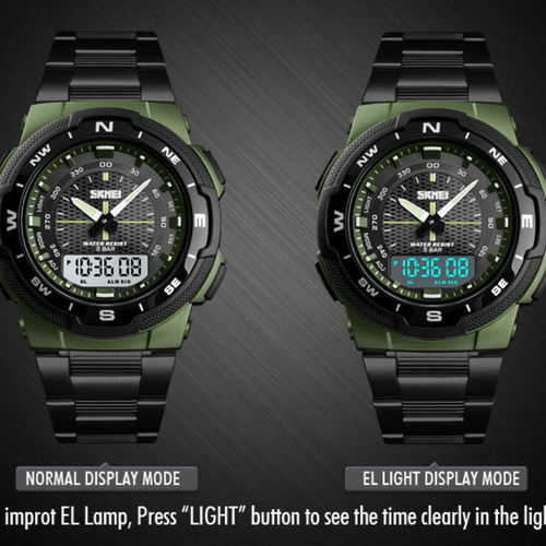 Reloj Cronógrafo Luminoso De Moda Skmei 1370