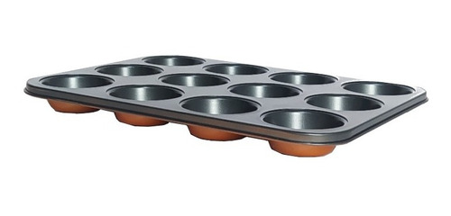 Molde Muffin X12 Linea Bronce Cupcakes Muffinera Cocina Bz3