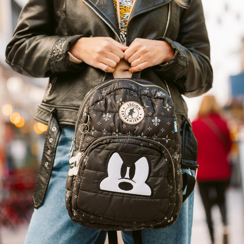 Imagen 6 de 10 de Mochila Alison Mickey Optic Negro
