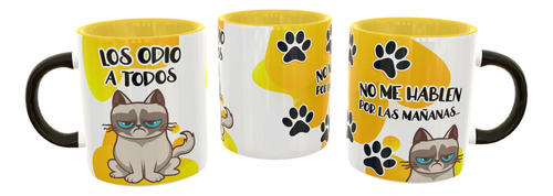 Kit 8 Plantillas Editables Para Sublimar Tazas Memes Gato