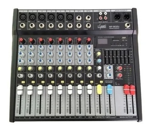 Consola De Audio Mixer Dj 8 Canales Mp3 Usb E-sound Mp-802u
