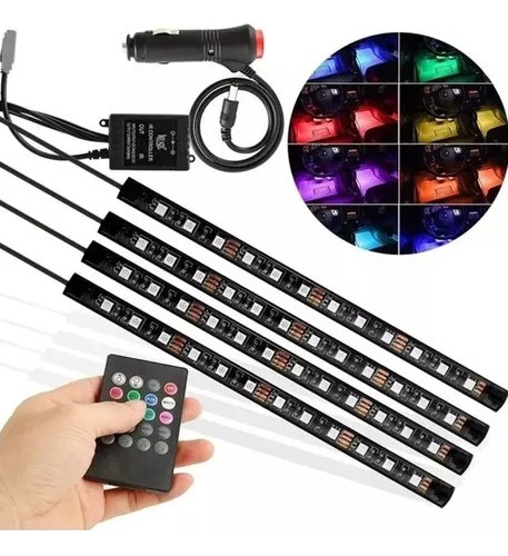 Luces Led Rgb Para Auto Con Control Seisa Mj12 *itech Shop