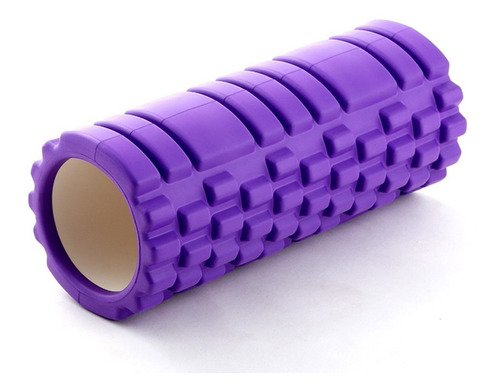 Rolo Masajeador Rodillo Foam Roller Texturado Yoga 45 Cm Color Violeta