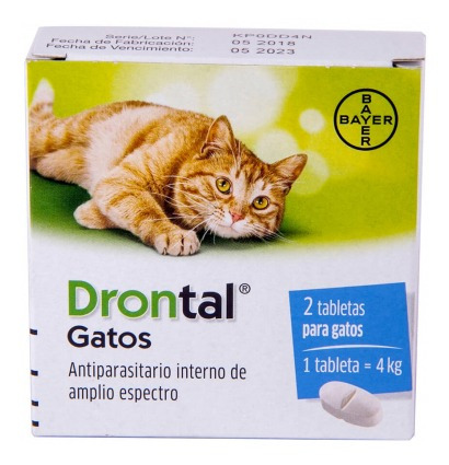 Drontal Gatos 2tab Antiparasitario Para Gatos 