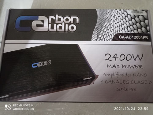 Imagen 5 de 5 de Amplificador Carbon Audio 4 Canales Ca Ad12004pr