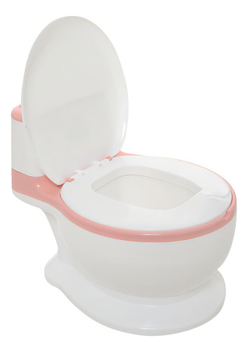 Asiento Entrenador Bacinica Con Reductor KIDDOS - Rosa Liso, Depósito Extraíble, Fácil De Usar y Limpiar Para Entrenamiento En El Baño Bebe Con Cepillo De Limpieza Incluido