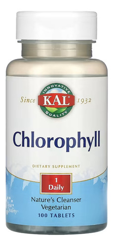 Kal Clorofila 100 Comprimidos Sabor Sin Sabor