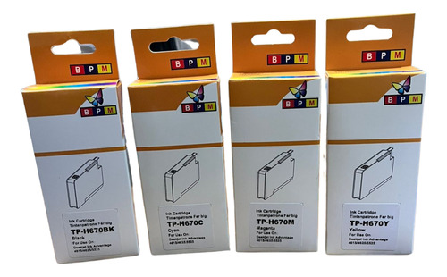 Kit 4 Cartuchos Hp 670xl