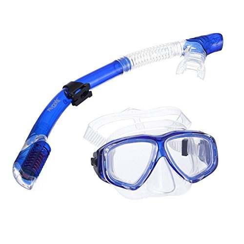 Imagen 3 de 6 de Prodive Premium Dry Top Snorkel Set - Máscara De Buceo De Vi