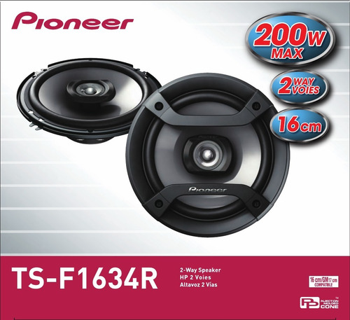 Parlantes Componentes Pioneer Ts-f1634r 16cms 200w 25w Rms