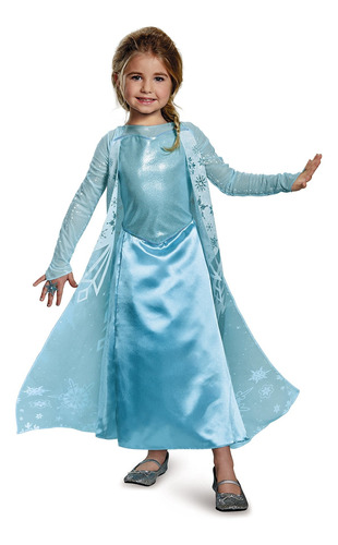 Disfraz Talla X Small Para Niñas Vestido De Elsa Frozen