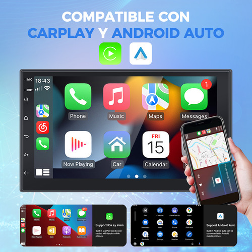 Autoestéreos Estéreo De Coche Gearelec 9210S Android 7 Pulgadas Wifi Carplay 2GB RAM 32GB ROM Bluetooth GPS RCA AUX Radio Soporta instalación de apps RDS Soporta la carga de teléfonos 1024x600