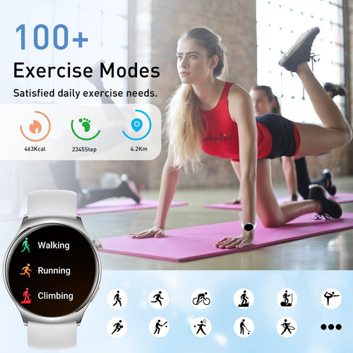 Reloj Inteligente Para Hombres Y Mujeres, Relojes Inteligentes Amoled De 1.4 Pulgadas Con Llamada Bluetooth, Seguimiento De Fitness Con Monitor De Sue