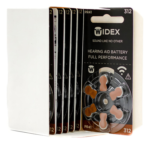 Widex Caja De 60 Pilas 312 Para Auxiliares Auditivos