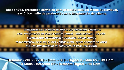 Digitalizamos Vhs - Mini Dv - Hi 8 - Digi 8 - Beta -u Matic
