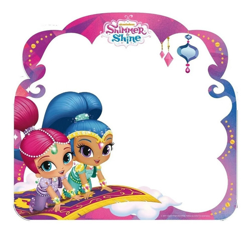 Imagen 2 de 5 de Shimmer & Shine Pizarra 2 Lados Con Fibras Y Crayones Kreker