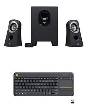 Paquete Teclado Inalambrico Touchpad + Parlantes Logitech