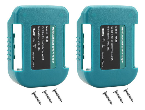2 Soporte Bateria Para Montaje Pared Makita Bosch V