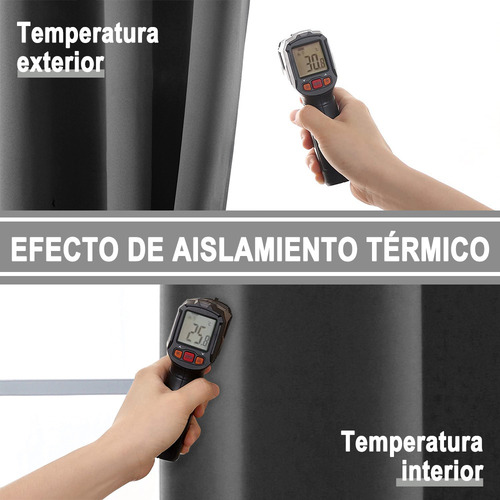 J Cortinas Blackout Con Línea Ondulada Color Raya Gris