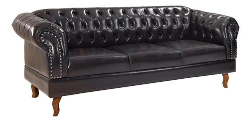 Namoradeira Chesterfield Clássica Duque / Preto