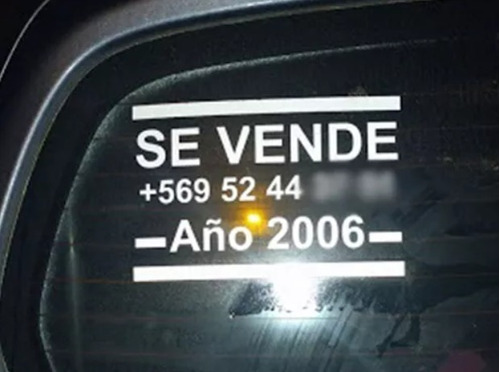 Oferta!! Sticker Adhesivo Vinilo Se Vende Auto - ~pegalo~