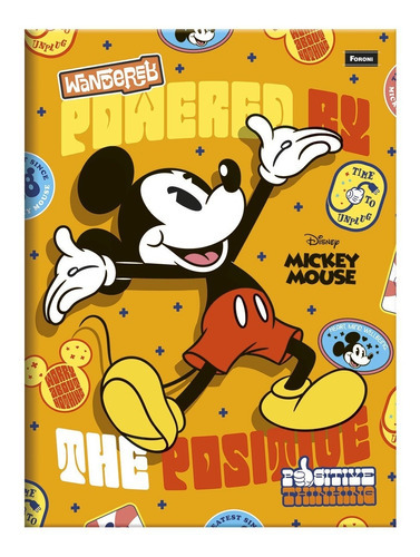 Caderno Brochurao Capa Dura 80f Mickey