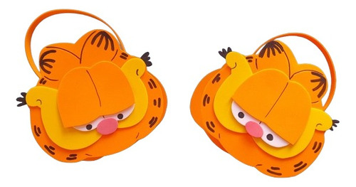 Bolsitas Para Sorpresitas Dulceros Garfield Goma Eva X5