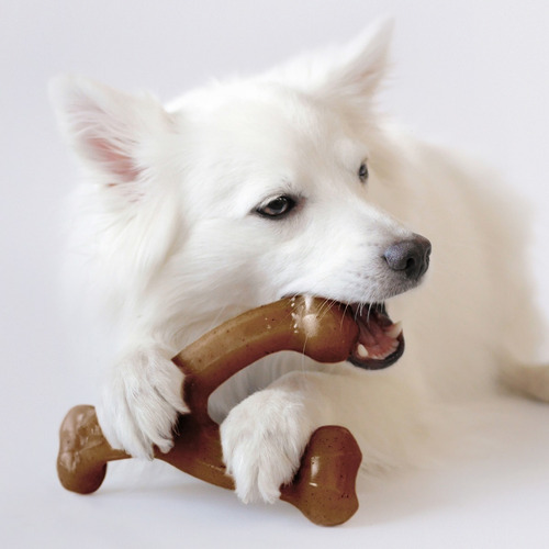 Imagen 4 de 10 de Hueso Masticable Benebone Wishbone Bacon Small Juguete Perro