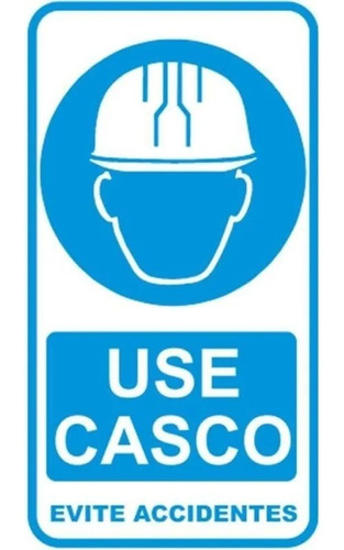 Cartel Use Casco 20x36 Señalización Industrial Obras 