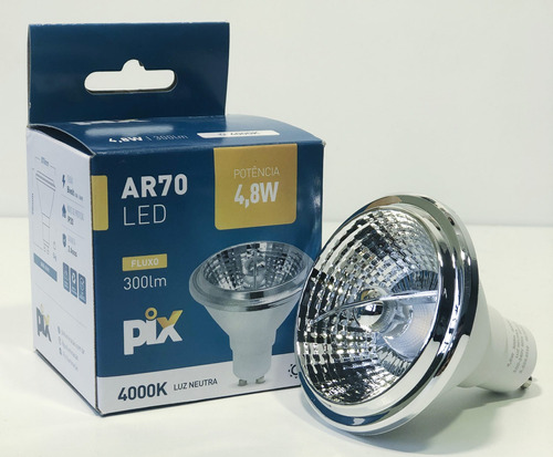 Lampada Ar70 4,8w Led 4000k Neutro 24 Graus Base Gu10 Bivolt Cor da luz 4000K Branco-Neutro