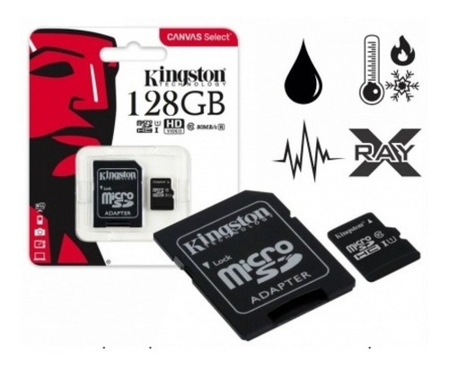 Memoria Micro Sd C/adaptador Canvas Clase 10 128gb Kingston