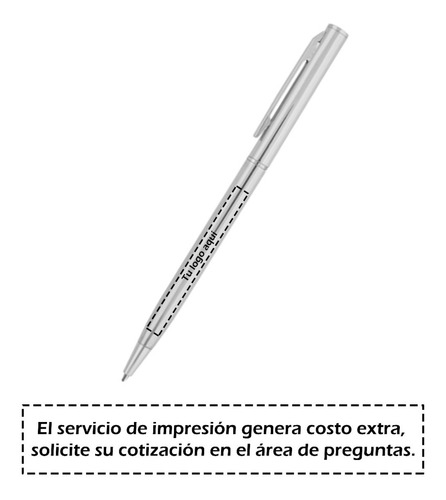 Imagen 4 de 9 de Paquete De 10 Bolígrafos De Aluminio Con Mecanismo Retráctil
