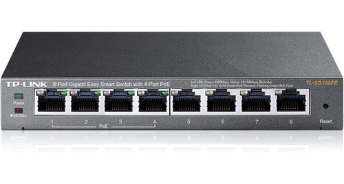 Switch Easy Smart 8-port Gigabit + 4-port Poe Tl-sg108pe