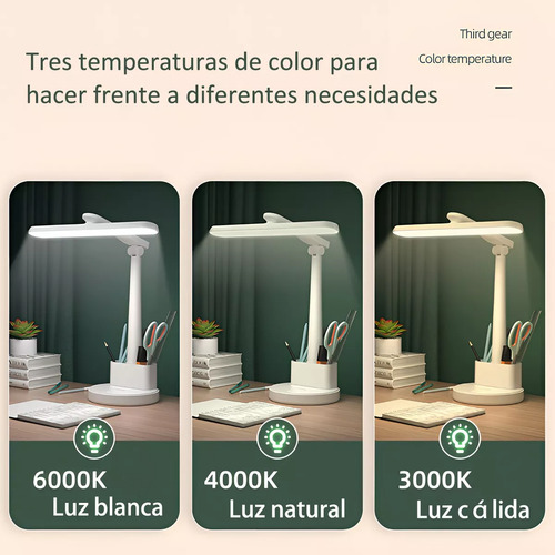 Luz Lámpara Led Escritorio Ajustable Recargable Usb, 3200mah