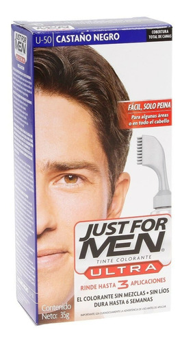 Kit Tinte Just For Men  Ultra Ultra tono u-50 castaño negro para cabello